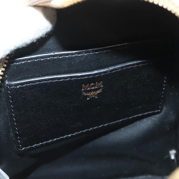 MCM Vicetos Logogram Backpack PVC Leather Beige Auth th6195