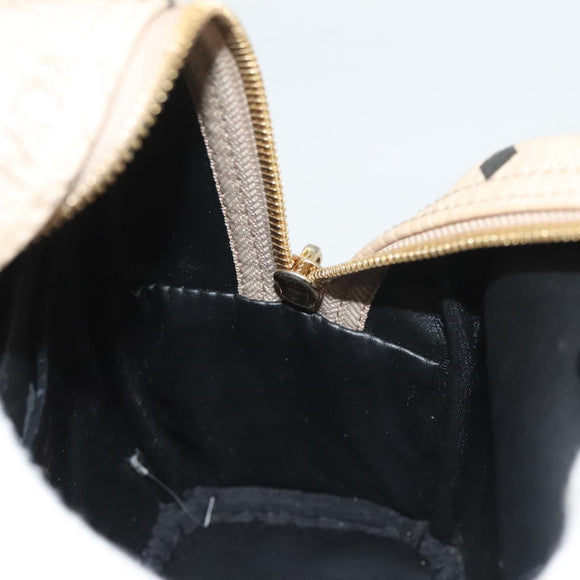 MCM Vicetos Logogram Backpack PVC Leather Beige Auth th6195