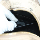 MCM Vicetos Logogram Backpack PVC Leather Beige Auth th6195-11