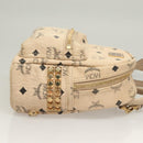 MCM Vicetos Logogram Backpack PVC Leather Beige Auth th6195-3