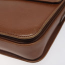 Burberrys Shoulder Bag Leather Brown Gold Auth th6199-9