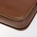 Burberrys Shoulder Bag Leather Brown Gold Auth th6199-15