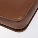 Burberrys Shoulder Bag Leather Brown Gold Auth th6199-16