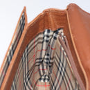 Burberrys Shoulder Bag Leather Brown Gold Auth th6199-18