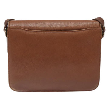 Burberrys Shoulder Bag Leather Brown Gold Auth th6199 - 0