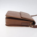 Burberrys Shoulder Bag Leather Brown Gold Auth th6199-3