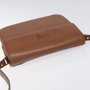 Burberrys Shoulder Bag Leather Brown Gold Auth th6199-6
