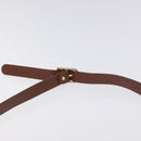 Burberrys Shoulder Bag Leather Brown Gold Auth th6199-8