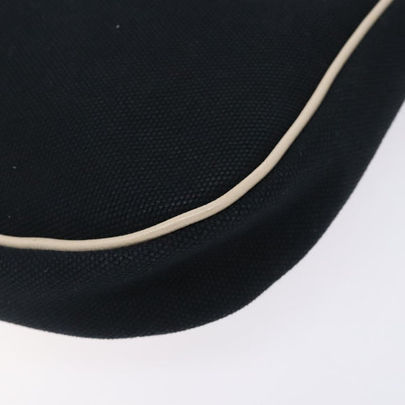 BURBERRY Shoulder Bag Canvas Navy Silver Auth th6201