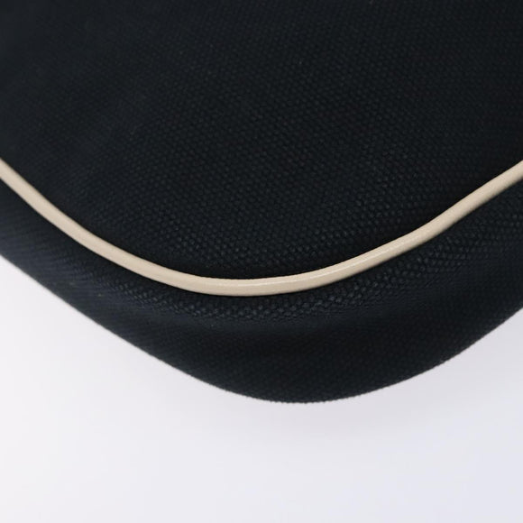 BURBERRY Shoulder Bag Canvas Navy Silver Auth th6201