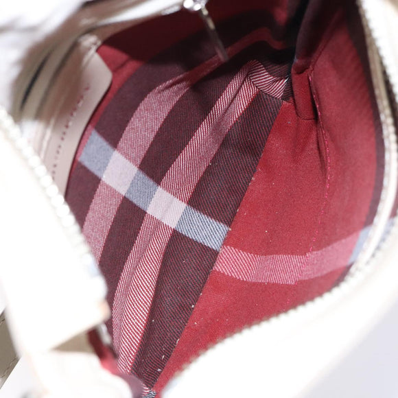 BURBERRY Shoulder Bag Canvas Navy Silver Auth th6201