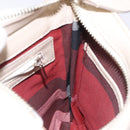 BURBERRY Shoulder Bag Canvas Navy Silver Auth th6201-18