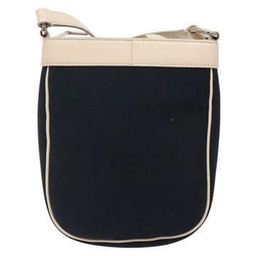 BURBERRY Shoulder Bag Canvas Navy Silver Auth th6201 - 0