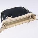 BURBERRY Shoulder Bag Canvas Navy Silver Auth th6201-6