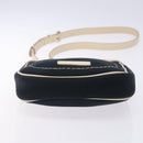 BURBERRY Shoulder Bag Canvas Navy Silver Auth th6201-5