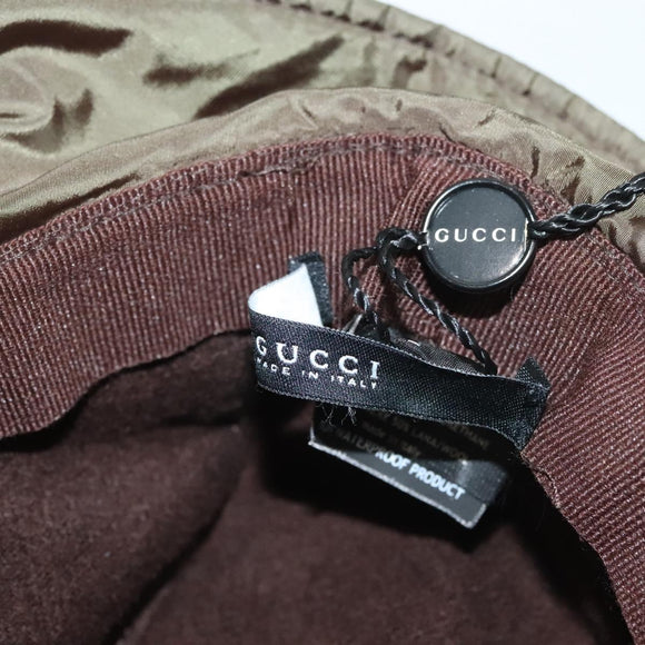 GUCCI Hat Nylon M Khaki Auth th6202