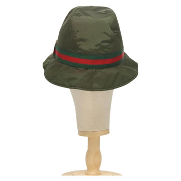 GUCCI Hat Nylon M Khaki Auth th6202 - 0