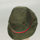 GUCCI Hat Nylon M Khaki Auth th6202-5
