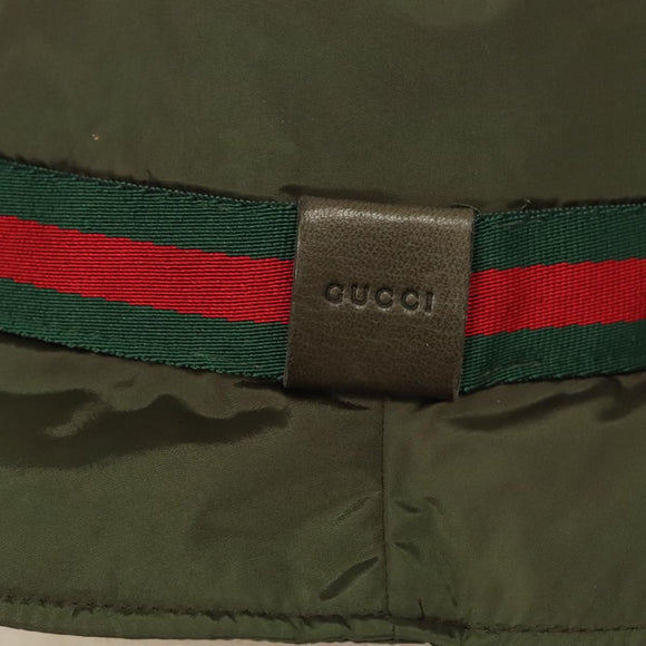 GUCCI Hat Nylon M Khaki Auth th6202