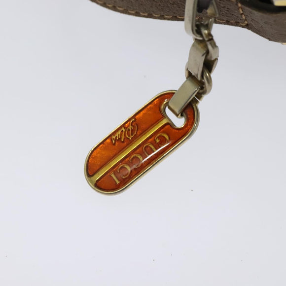 GUCCI GG Plus Supreme Shoulder Bag PVC Beige Gold Auth th6208