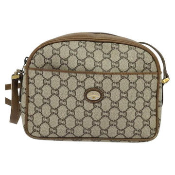 GUCCI GG Plus Supreme Shoulder Bag PVC Beige Gold Auth th6208 - 0