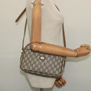 GUCCI GG Plus Supreme Shoulder Bag PVC Beige Gold Auth th6208-22