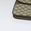 GUCCI GG Supreme Shoulder Bag PVC Beige Gold Auth th6212-9