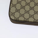 GUCCI GG Supreme Shoulder Bag PVC Beige Gold Auth th6212-15