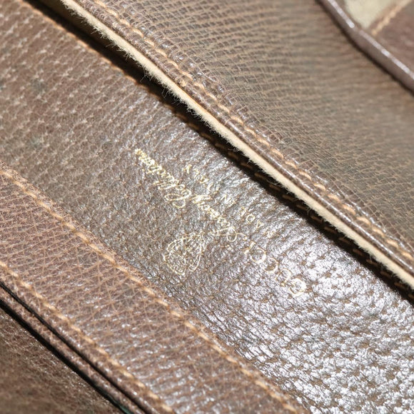 GUCCI GG Supreme Shoulder Bag PVC Beige Gold Auth th6212