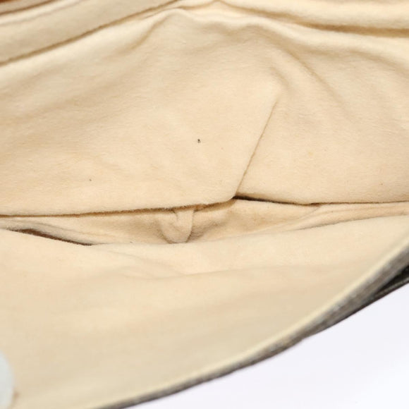 GUCCI GG Supreme Shoulder Bag PVC Beige Gold Auth th6212