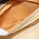 GUCCI GG Supreme Shoulder Bag PVC Beige Gold Auth th6212-12