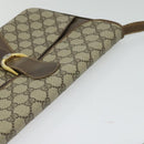 GUCCI GG Supreme Shoulder Bag PVC Beige Gold Auth th6212-6