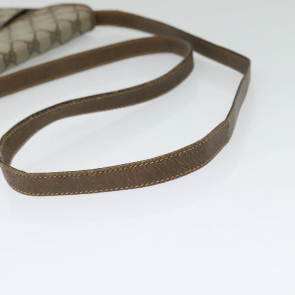 GUCCI GG Supreme Shoulder Bag PVC Beige Gold Auth th6212