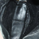 GUCCI Bamboo Hand Bag Leather 2way Black Gold 001 3754 1638 Auth th6215-14