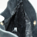 GUCCI Bamboo Hand Bag Leather 2way Black Gold 001 3754 1638 Auth th6215-16