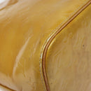 LOUIS VUITTON Monogram Vernis Houston Hand Bag Beige M91004 LV Auth th6217-16