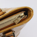 LOUIS VUITTON Monogram Vernis Houston Hand Bag Beige M91004 LV Auth th6217-18