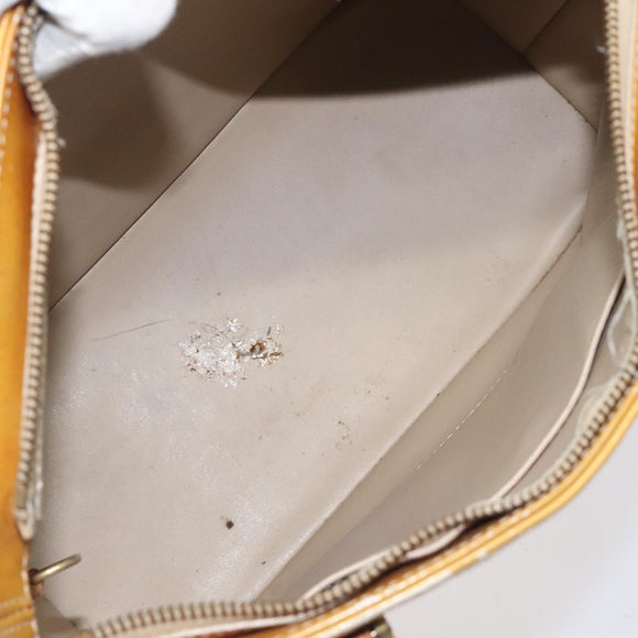 LOUIS VUITTON Monogram Vernis Houston Hand Bag Beige M91004 LV Auth th6217