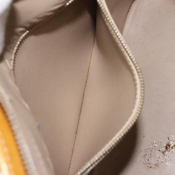 LOUIS VUITTON Monogram Vernis Houston Hand Bag Beige M91004 LV Auth th6217