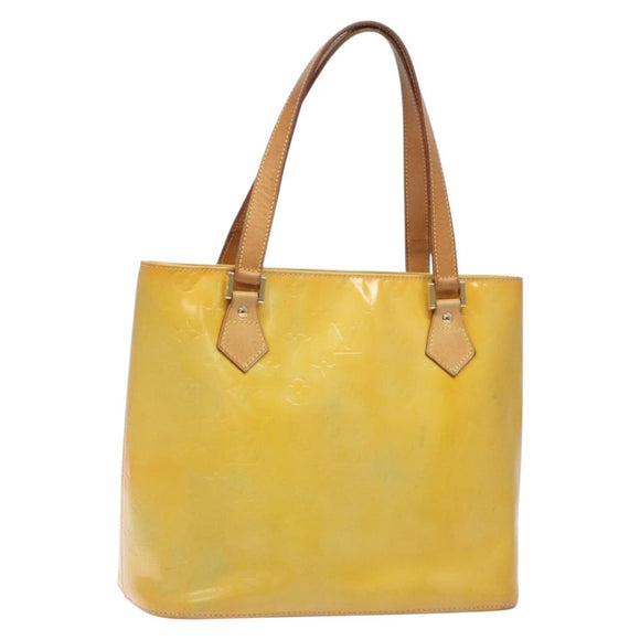 LOUIS VUITTON Monogram Vernis Houston Hand Bag Gris M91053 LV Auth th6218