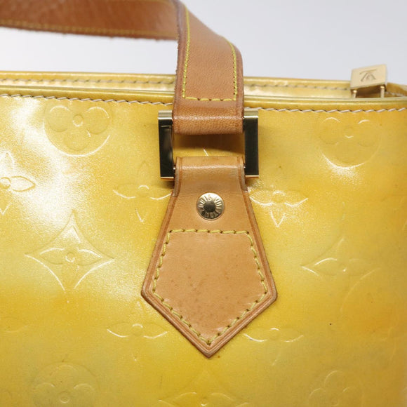 LOUIS VUITTON Monogram Vernis Houston Hand Bag Gris M91053 LV Auth th6218