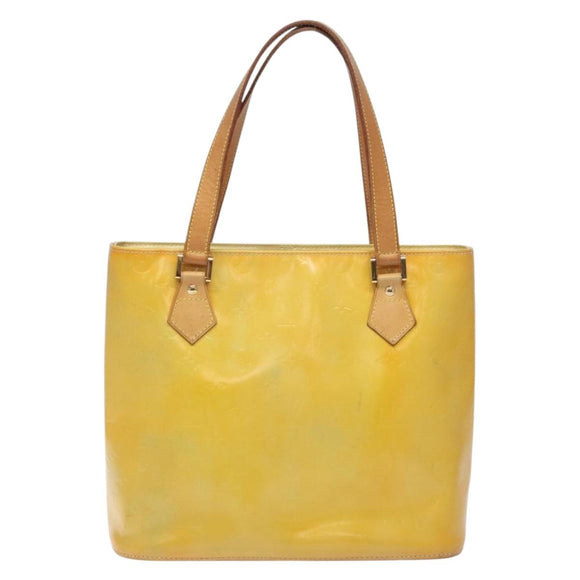 LOUIS VUITTON Monogram Vernis Houston Hand Bag Gris M91053 LV Auth th6218