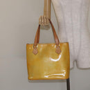 LOUIS VUITTON Monogram Vernis Houston Hand Bag Gris M91053 LV Auth th6218-23