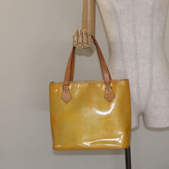 LOUIS VUITTON Monogram Vernis Houston Hand Bag Gris M91053 LV Auth th6218