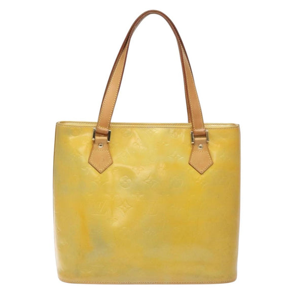 LOUIS VUITTON Monogram Vernis Houston Hand Bag Gris M91053 LV Auth th6218