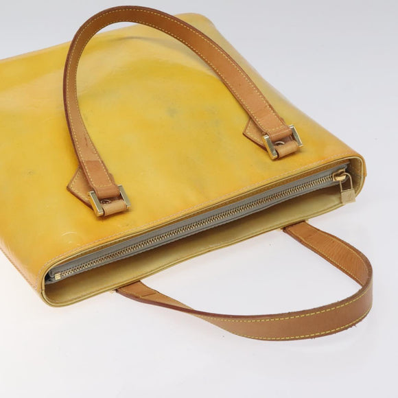 LOUIS VUITTON Monogram Vernis Houston Hand Bag Gris M91053 LV Auth th6218