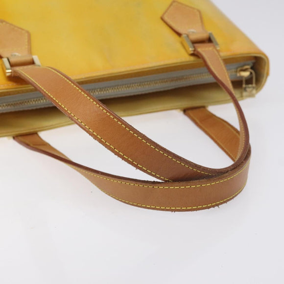 LOUIS VUITTON Monogram Vernis Houston Hand Bag Gris M91053 LV Auth th6218