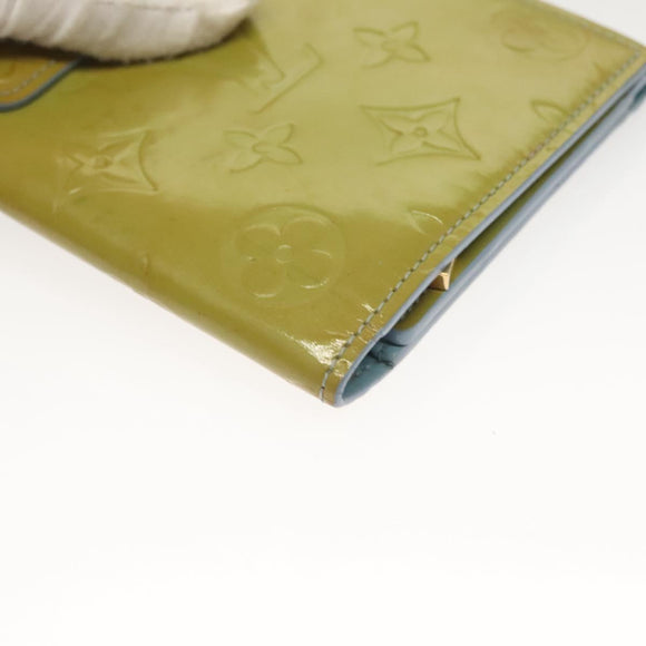 LOUIS VUITTON Monogram Vernis Walker Wallet Baby Blue M91073 LV Auth th6220