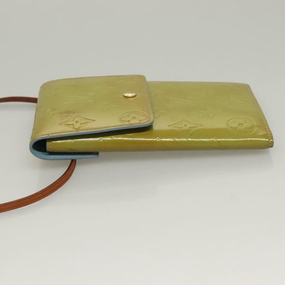 LOUIS VUITTON Monogram Vernis Walker Wallet Baby Blue M91073 LV Auth th6220