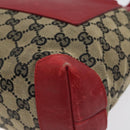 GUCCI GG Canvas Tote Bag Beige Gold Red 019 0402 1705 Auth th6226-14